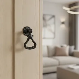 Rustikalna ručkica gumb CORTINA / Crna mat