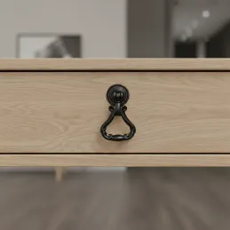 Rustikalna ručkica gumb CORTINA / Crna mat