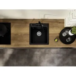 Kameninijski sudoper Blanco NAYA 45 / Crna