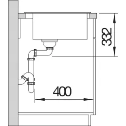 Kameninijski sudoper Blanco NAYA 45 / Bijela