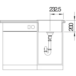 Kameninijski sudoper Blanco NAYA 45 / Bijela