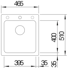 Kuhinjski sudoper od kamena Blanco NAYA 45 / Soft bijela