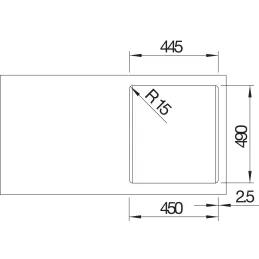 Kamen sudoper Blanco NAYA 45 / Tartufo