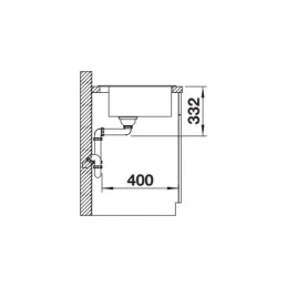 Kameninški sudoper Blanco NAYA 5 / Crna