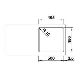 Kamenin sudoper Blanco NAYA 5 / Antracit