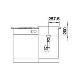 Kameninški sudoper Blanco NAYA 5 / Siva stijena
