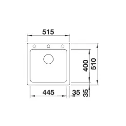 Kameninijski sudoper Blanco NAYA 5 / Tartufo