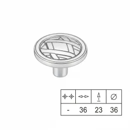 Ručka knopka ALINA / Sjajno zlatna