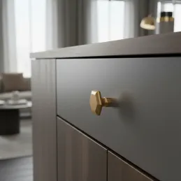 Ručka knopka RUNA / Ružičasto zlatna