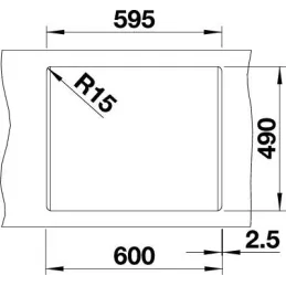 Kameninjski sudoper Blanco NAYA 6 / Siva vulkan