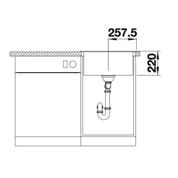 Kamniti sudoper Blanco PLEON 5 / Antracit