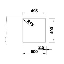 Kamniti sudoper Blanco PLEON 5 / Antracit