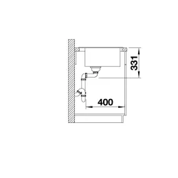 Kamniti sudoper Blanco PLEON 5 / Siva vulkan