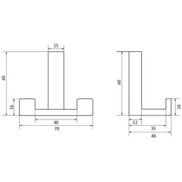 Vješalica OMEGA DUO / Šampanjac