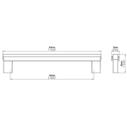 Ručka ISABEL / Crna - lakirani hrast