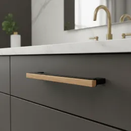 Ručka ISABEL / Crna - lakirani hrast