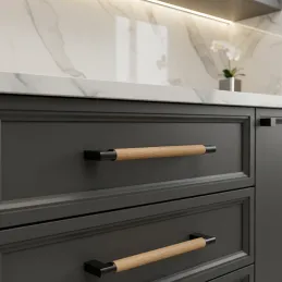 Ručka ALICIA / Crna - lakirani hrast