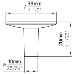 Ručka knopka LILI / Zelena