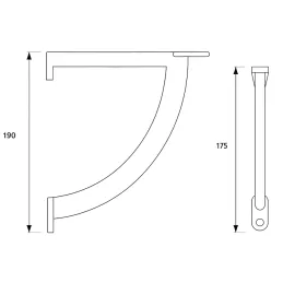 Držač police KIRA 190 / Zlatna