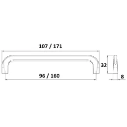 Ručka ROXAN / Crna mat
