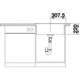 Kameninov sudoper Blanco PLEON 6 / Bijela soft