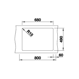 Kamenin sudoper Blanco PLEON 8 / Crna