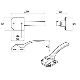 Ručka LUIS / Stara mjedi