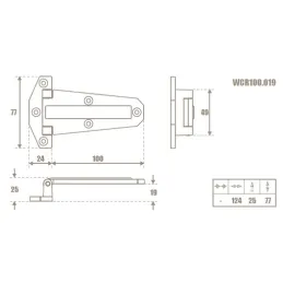 Krilna šarka LUIS / Nikal