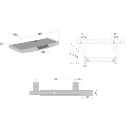 Izlazna ladica za tipkovnicu i miš / Crna