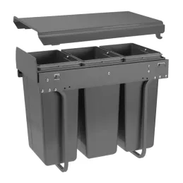 Izvlačna kanta za otpad PLUTO 300 mm - 3x10L / Antracit