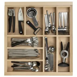 Drveni podesivi organizator za pribor UNIVERS do dubine 500 mm / Bukva