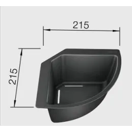 Kutna plastična posuda za kapanje / crna