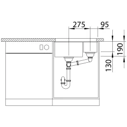 Kamen sudoper Blanco ROTAN 500 U