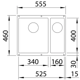 Kamniti sudoper Blanco ROTAN 500 U