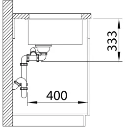 Kamniti sudoper Blanco ROTAN 500 U