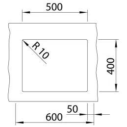 Kamen sudoper Blanco ROTAN 500 U