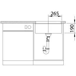 Kameninijski sudoper Blanco ROTAN 500 U