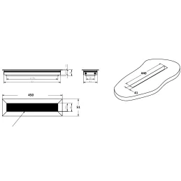 Prolaznica za kabele MERIDA SLIM / Crna mat