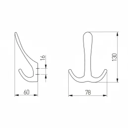 Vešalica MARKO / Sjajni krom