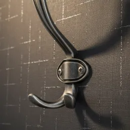 Rustikalna vješalica VATERLO XL / Starosrebrna