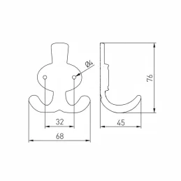 Rustikalna vješalica VATERLO / Crna mat