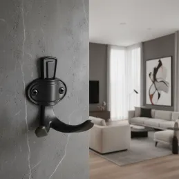 Rustikalna vješalica VATERLO / Crna mat