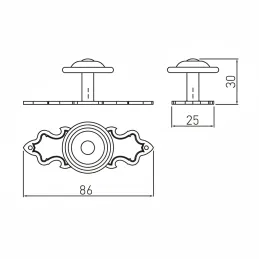Ručka knopka VENICE / Starozlatna