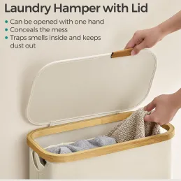 Košara za rublje SOFT 60L / Bijela