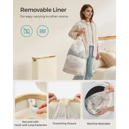 Košara za rublje SOFT 60L / Bijela