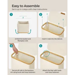 Košara za rublje SOFT 60L / Bijela