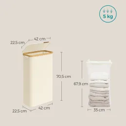 Košara za rublje SOFT 60L / Bijela