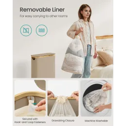 Košara za rublje SOFT 60L / Smeđa