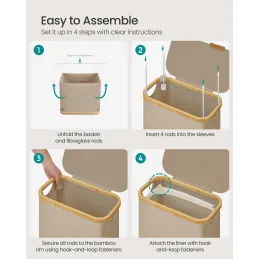 Košara za rublje SOFT 60L / Smeđa