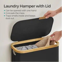 Košara za rublje SOFT 60L / Crna